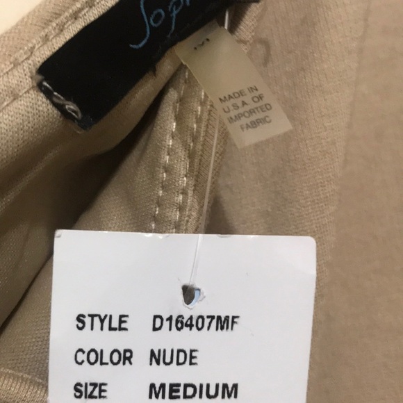 Soprano Nude one shoulder dress with slit - Picture 2 of 6